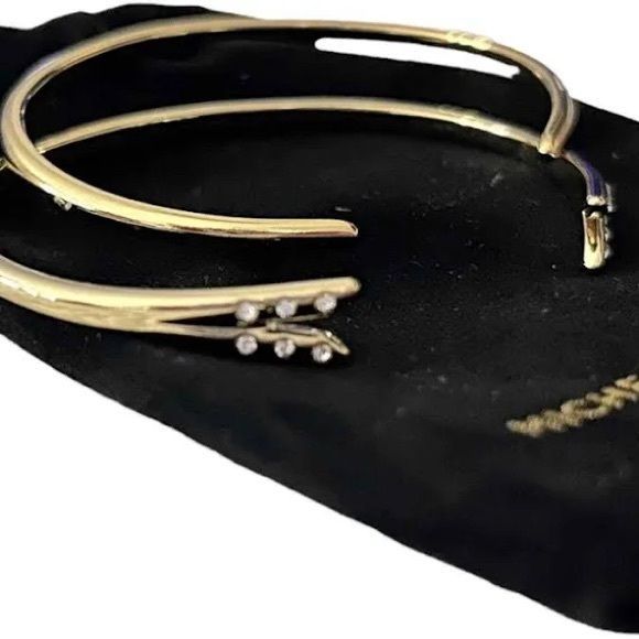 Michelle Campbell Women’s 14k Gold Plated Talon Bracelet Cuff Set - Picture 3 of 4